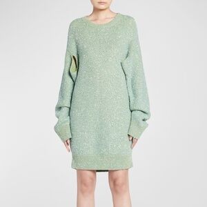 Stella McCartney Paillette Rib Mini Sweater Dress